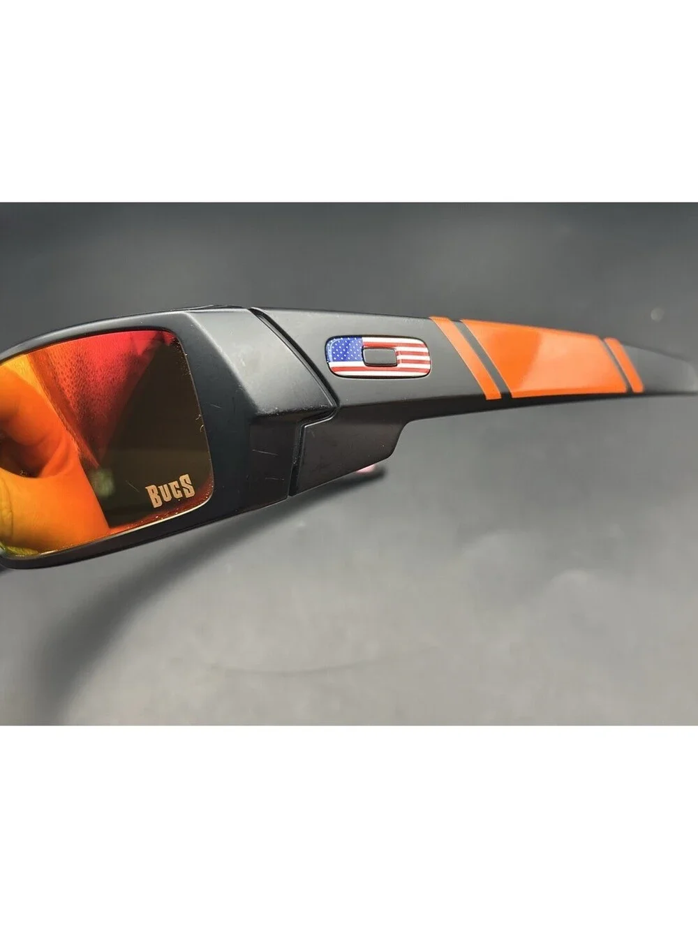 Oakley Gascan NFL Bengals Matte Black Ruby Iridium (BUCS Etched)